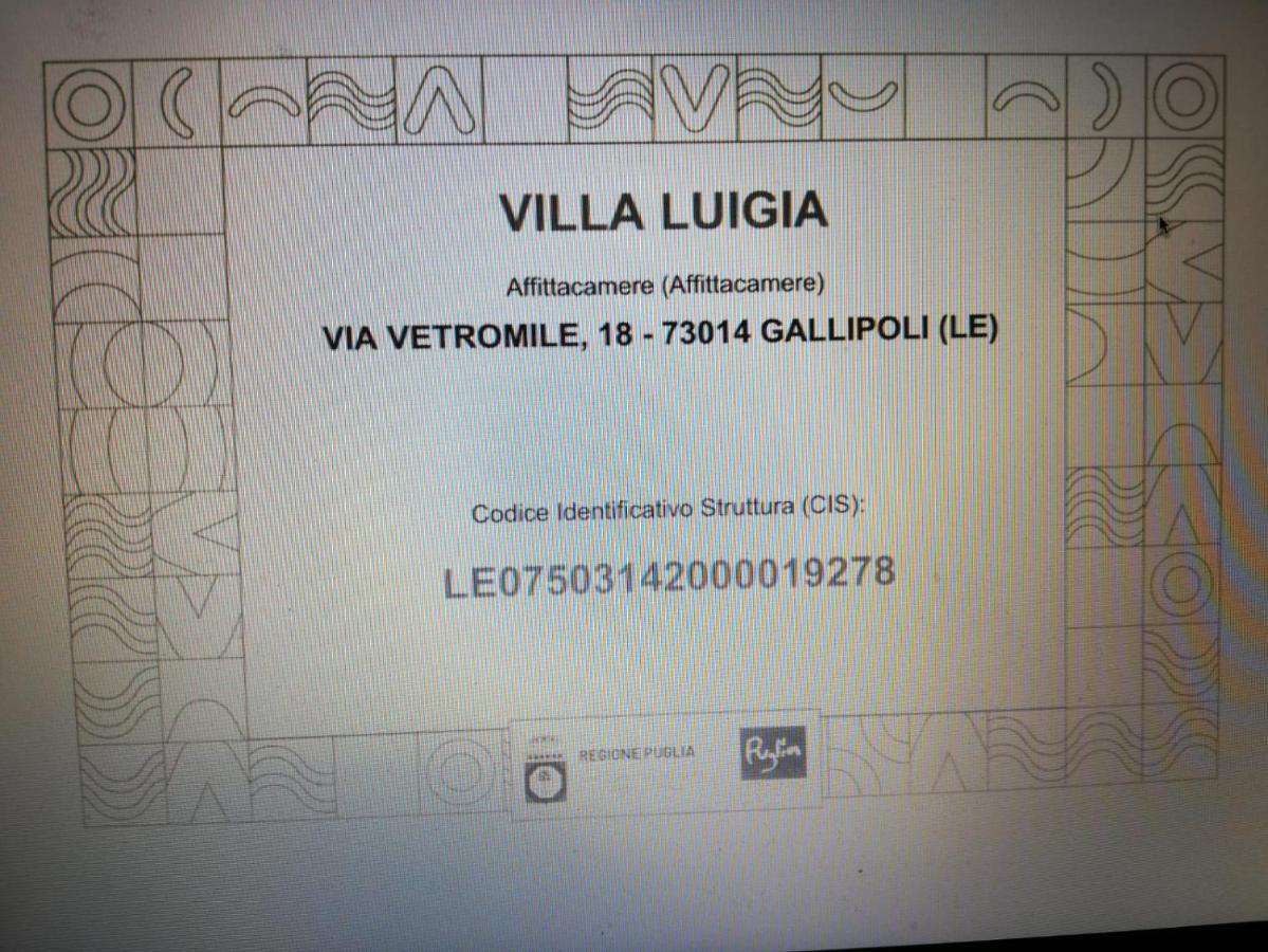 Villa Luigia Luxury Relais Gallipoli Kültér fotó
